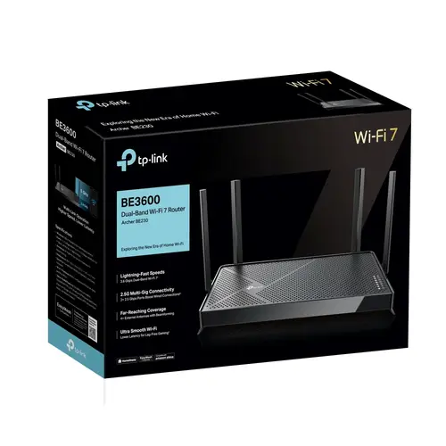 Archer BE3600 router inalámbrico 2.5 Gigabit Ethernet Doble banda (2,4 GHz / 5 GHz) Negro - Imagen 4