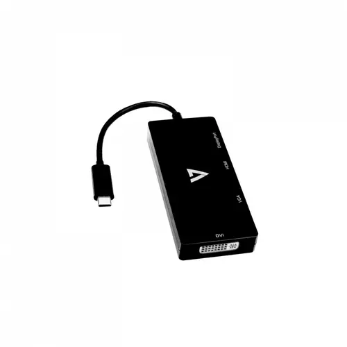 V7UC-DPHDVGADVI-BLK Adaptador gráfico USB 3840 x 2160 Pixeles Negro - Imagen 1