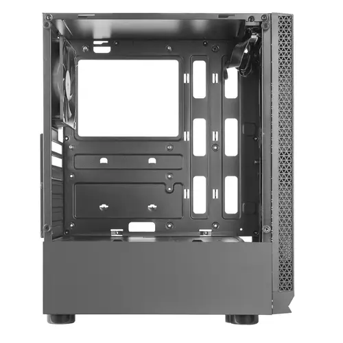 MCN2, Caja PC Gaming ATX, Ventana Lateral Completa, Rejilla Delantera, Diseño Cámara Dual, Ventilador Trasero 12cm, Negro - Imagen 5