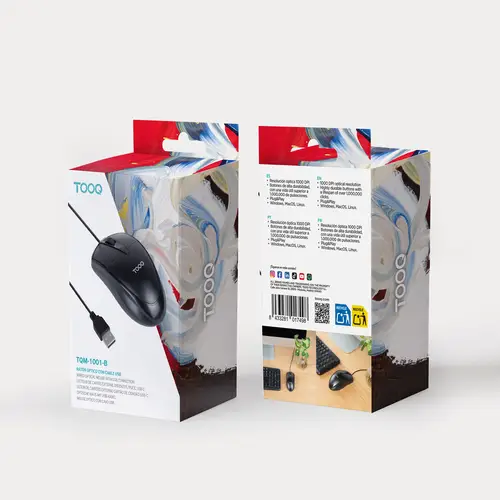 Ratón óptico con cable USB, 1000 DPI - Imagen 5