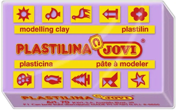 CAJA 30 PASTILLAS PLASTILINA 50 G - LILA JOVI 7014