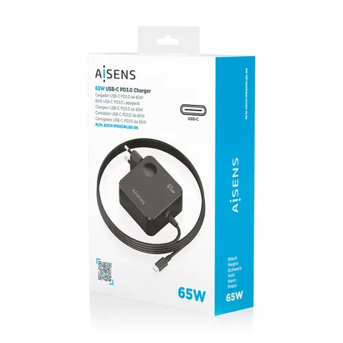 Cargador 65W PD3.0 1xUSB-C 1.5m, Negro - Imagen 7