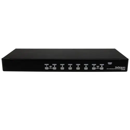 Conmutador Switch KVM 8 Puertos de Vídeo VGA HD15 USB 2.0 USB A PS/2 - 1U Rack Estante - Imagen 2