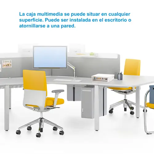 Caja de conexiones multimedia de pared VGA+HDMI+JACK3.5+RCA+2xUSB+2xRJ45, Blanco - Imagen 6