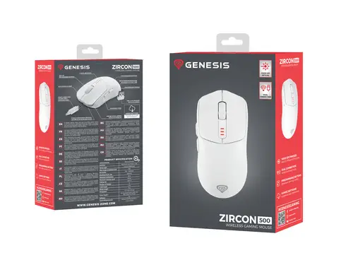 Zircon 500 ratón Juego mano derecha RF Wireless + Bluetooth + USB Type-C Óptico 10000 DPI - Imagen 15