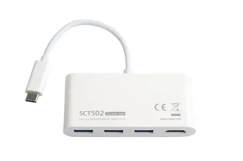 SCT502 base para portátil y replicador de puertos USB 3.2 Gen 1 (3.1 Gen 1) Type-C Blanco - Imagen 3