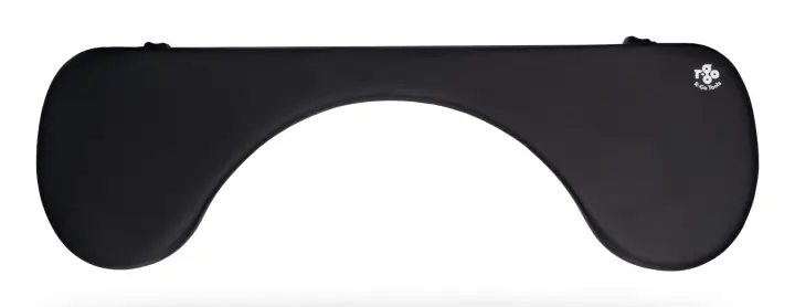 Reposabrazos R-Go, ergonómico, simétrico, con recorte abdominal, espuma blanda, negro