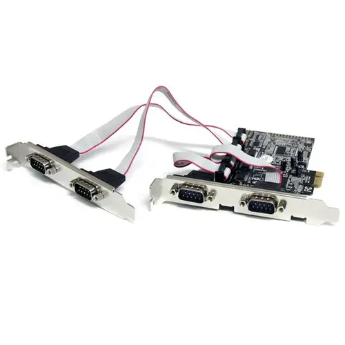 Tarjeta Adaptadora PCI Express PCIe de 4 Puertos Serie RS232 UART 16550 Serial DB9 - Imagen 1