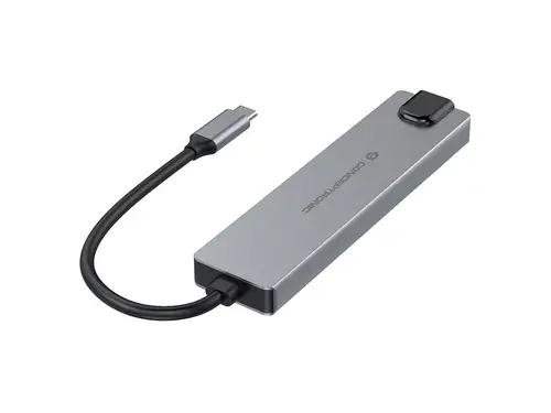 DONN29G base para portátil y replicador de puertos Alámbrico USB 3.2 Gen 2 (3.1 Gen 2) Type-C Gris - Imagen 2