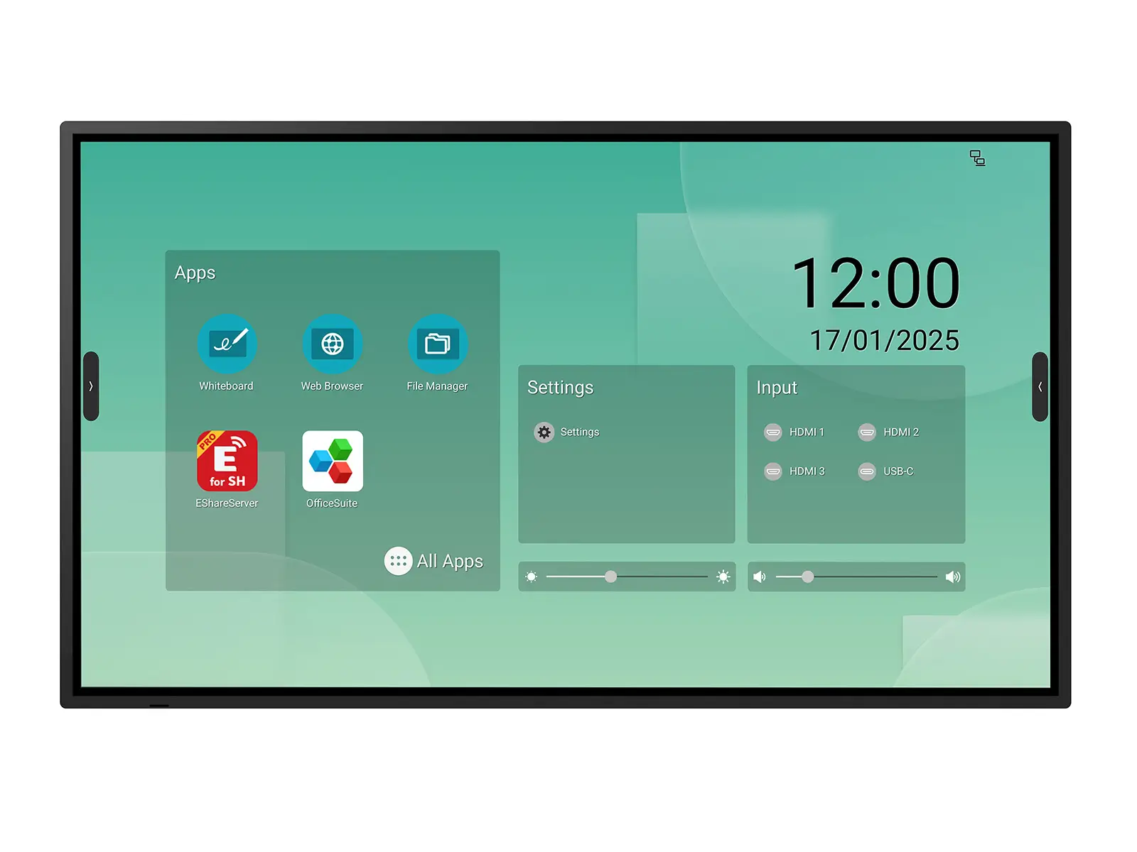 LM431 Panel plano interactivo 109,2 cm (43") LED Wifi 500 cd / m² 4K Ultra HD Negro Pantalla táctil Procesador incorporado Android 14 18/7