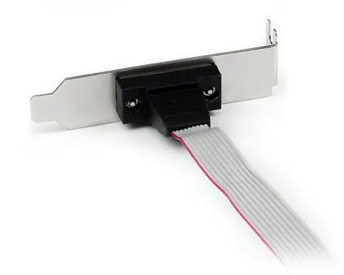 Adaptador de 0.4m Header Cabezal Bracket Serie Serial DB9 RS232 a IDC 10 Pines Placa Base Perfil Bajo - Imagen 3