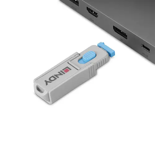 40324 bloqueador de puerto Bloqueador de puerto + clave DisplayPort Azul Acrilonitrilo butadieno estireno (ABS) 5 pieza(s) - Imagen 3
