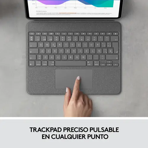 920-010211 teclado para móvil QWERTY Español Smart Connector Gris - Imagen 10
