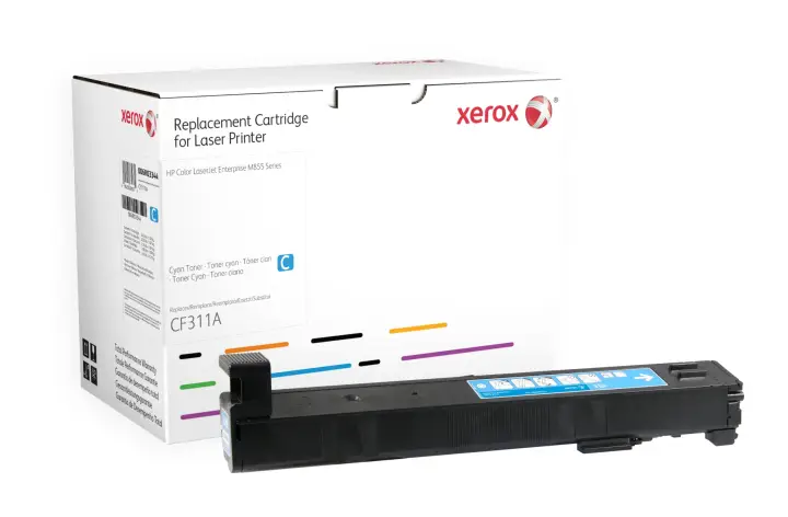 Cartucho de tóner cian. Equivalente a HP CF311A. Compatible con HP Colour LaserJet M855