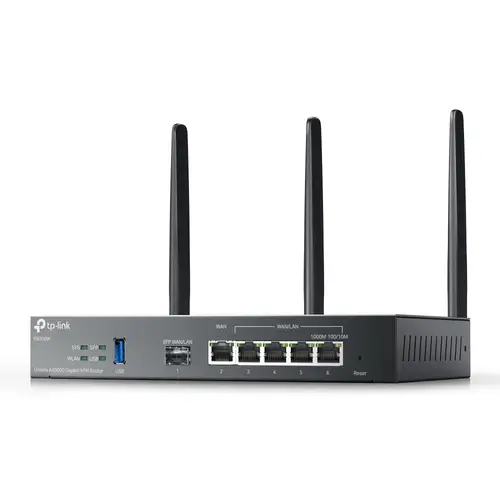 Omada ER706W router inalámbrico Gigabit Ethernet Doble banda (2,4 GHz / 5 GHz) Negro - Imagen 3