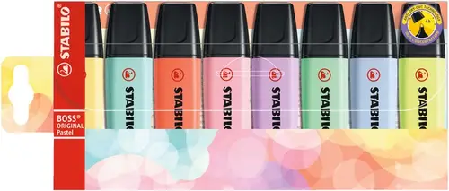 Boss Original Pastel marcador 8 pieza(s) Punta de cincel Multicolor - Imagen 1