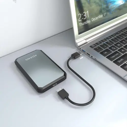 Caja externa 2.5" ASE-2529B 9.5mm SATA a USB 3.0/USB3.1 Gen1, Negro-Gris - Imagen 6