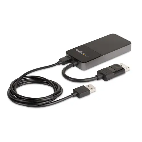 Hub MST de 3 Puertos DisplayPort 1.4 - Divisor Splitter DP para 3 Monitores - Adaptador DisplayPort a 3x DisplayPort de 4K - Alimentado por USB - Windows Solamente - Imagen 2