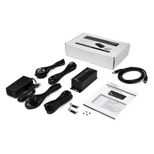 Hub Concentrador Ladrón USB de 7 Puertos con Adaptador de Corriente - con Protección ESD 350W - Hub Industrial USB 3.0 - de Pared Carril DIN o Mesa - Hub USB 3.2 Gen 1 de 5Gbps - Imagen 4