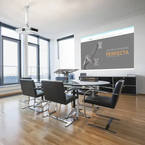 Soporte Universal Giratorio, Inclinable y Extensible de Techo para Proyector 13.5Kg, Blanco - Imagen 7