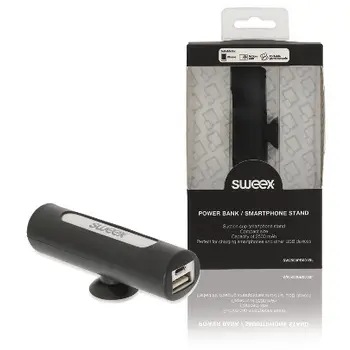 SW2500PB001BL batería externa Ión de litio 2500 mAh Negro