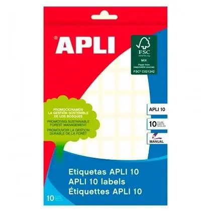 APLI ETIQUETAS MANUALES DOBLE FRONTAL 20X75MM 5 HOJAS BLANCO