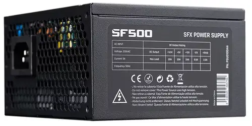 SF500 unidad de fuente de alimentación 500 W 20+4 pin ATX SFX Negro - Imagen 1
