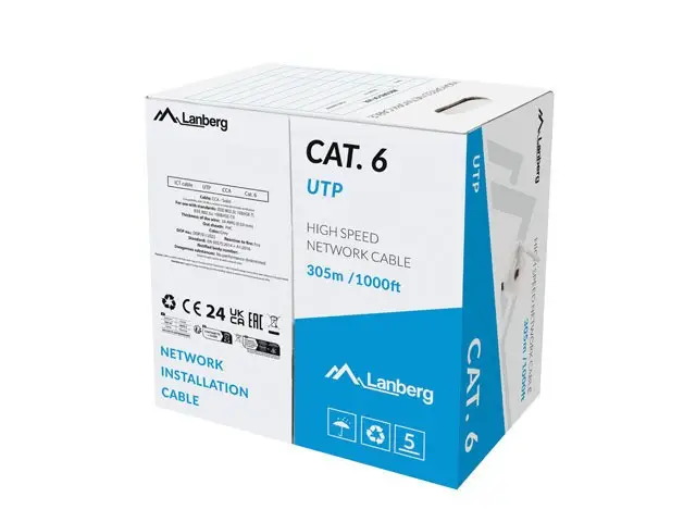 LCU6-15CC-0305-S cable de red Gris 305 m Cat6 U/UTP (UTP)