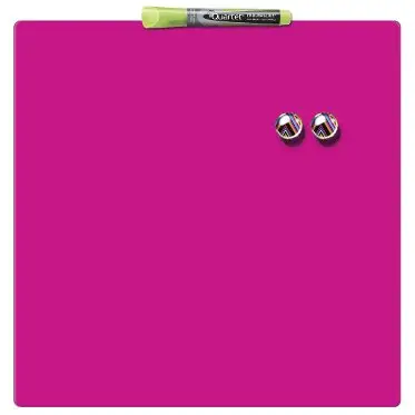 Pizarra hogar magnética 360x360mm rosa