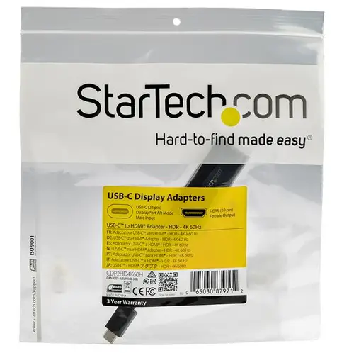 Adaptador USB-C a HDMI con HDR - 4K 60Hz - Negro - Imagen 6