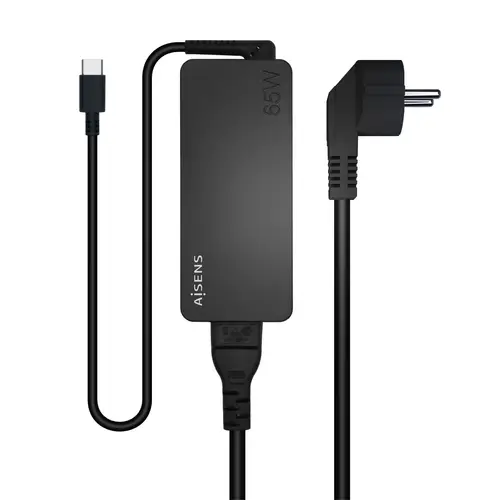 Cargador 65W PD3.0 1XUSB-C 1.8M, Negro - Imagen 1