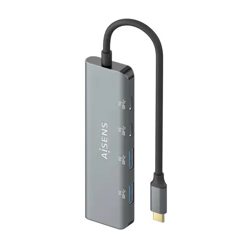 Hub USB 3.2 Gen1 5G USB-C, USB-C/M-2xUSB-C/H-2xUSB-A/H, Gris, 15 cm - Imagen 3