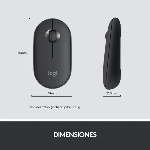 920-009198 teclado Ratón incluido Universal RF inalámbrico QWERTY Español Grafito - Imagen 15