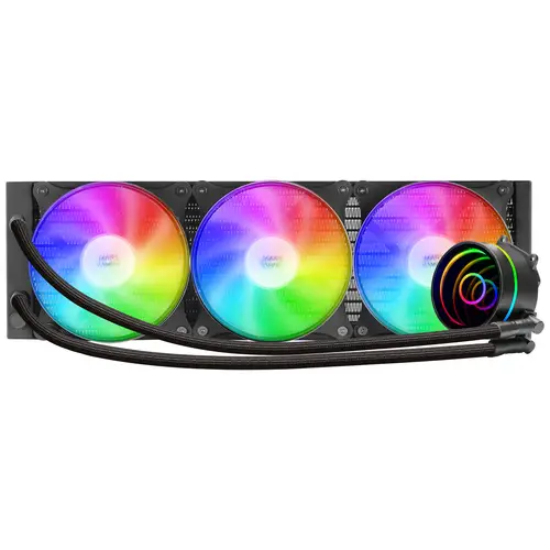 ML-ONE360, Refrigeración Líquida CPU, TDP 550 W, Espejo Infinito, 3 Ventiladores FRGB Silenciosos, Multisocket Universal, Negro - Imagen 2