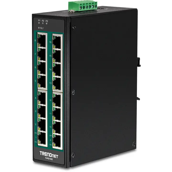 TI-PG160 switch No administrado Gigabit Ethernet (10/100/1000) Energía sobre Ethernet (PoE) Negro