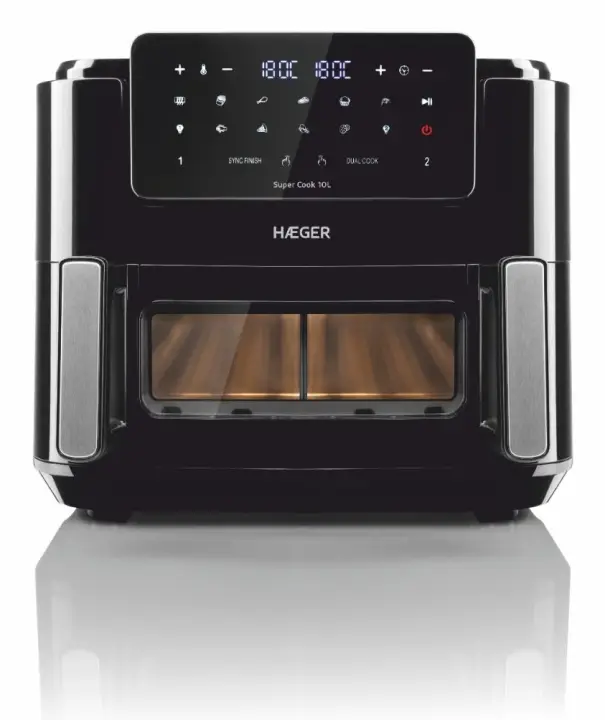 AF-D10.010A freidora Doble 10 L Independiente 2600 W Freidora de aire caliente Negro