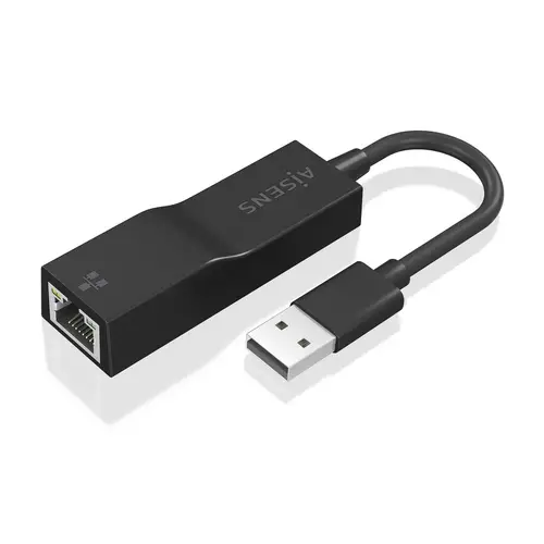 Conversor USB 3.0 a Ethernet Gigabit 10/100/1000 Mbps, Negro, 15 cm - Imagen 2