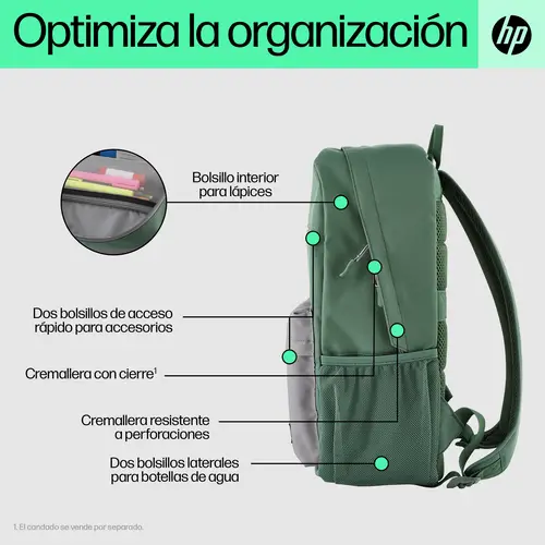 Mochila Campus verde - Imagen 3