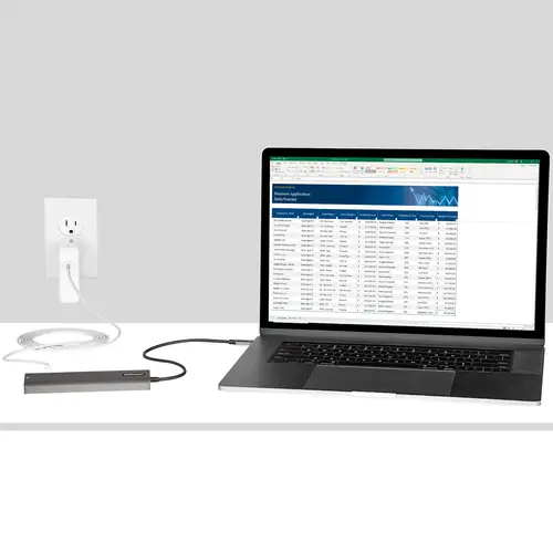 Adaptador Multipuertos USB C - Docking Station USB Tipo C a HDMI 2.0 4K 60Hz - Entrega de Alimentación 100W Pass-through - SD - MicroSD - Hub USB 3.0 de 2 Puertos - GbE - con Cable 30cm - Imagen 6