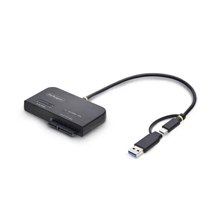 Adaptador USB-C/USB-A a NVMe M.2 y SATA 2.5/3.5in 10Gbps - Lector de SSD Externo - Sin Herramientas - B+M/M-Key