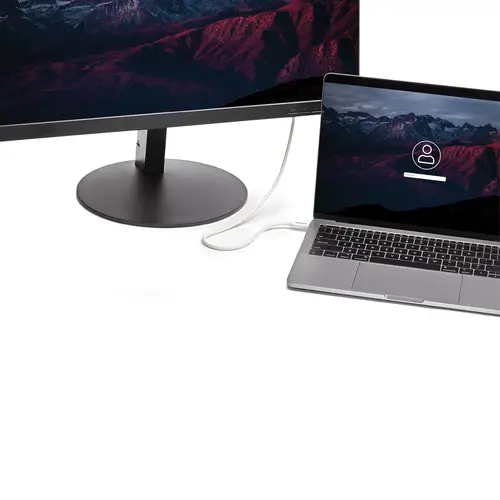 Cable Thunderbolt 3 Pasivo 50cm - 40Gbps - PD 100W - Vídeo 4K/5K - Cable Thunderbolt - Certificado Thunderbolt - Compatible USB4 / Modo Alt DP - Thunderbolt 4 - USB 3.2 - USB-C - Blanco - Imagen 4