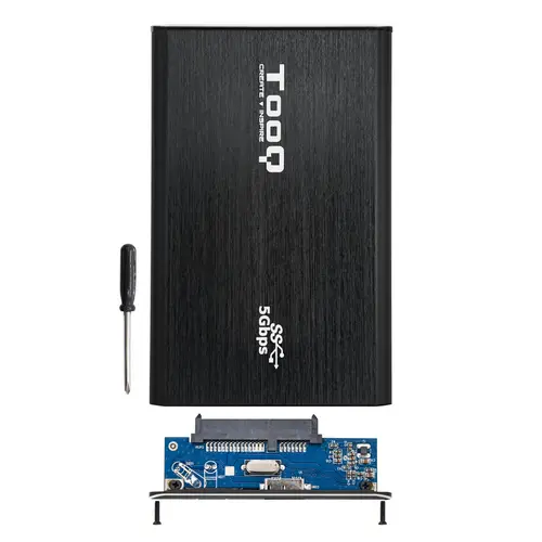 TQE-2529B caja para disco duro externo Carcasa de disco duro/SSD Negro 2.5" - Imagen 4