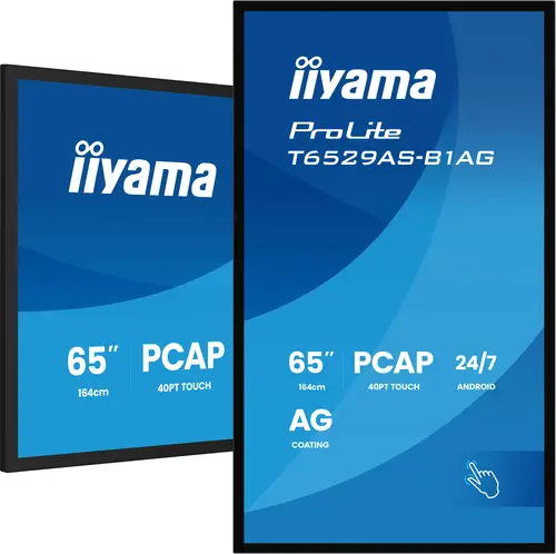T6529AS-B1AG pantalla de señalización Panel plano interactivo 163,8 cm (64.5") LED Wifi 500 cd / m² 4K Ultra HD Negro Pantalla táctil Procesador incorporado Android 24/7 - Imagen 7