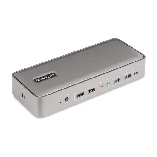 Docking Station KVM USB-C para Portátil - Replicador de Puertos USB Tipo C para 2 Monitores DisplayPort 4K 60Hz - Hub 5x USB - PD 90/45W para 2 Portátiles - Win Mac - Imagen 1