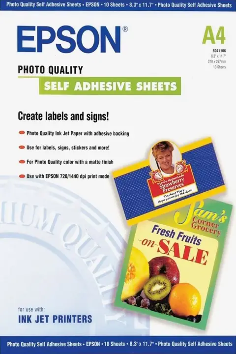 Self-Adhesive Photo Paper - A4 - 10 hojas