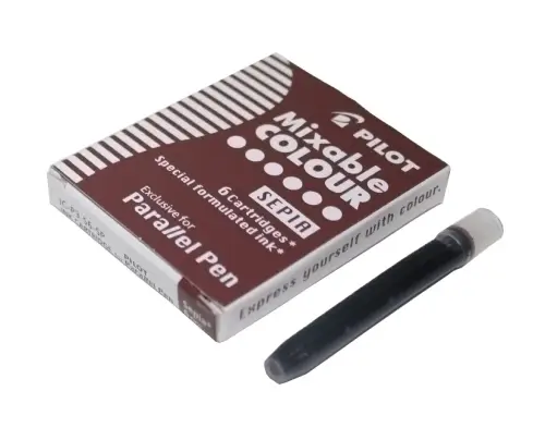 RECAMBIO PILOT PLUMA PARALLEL SEPIA C/6 - Pack de 12 unidades
