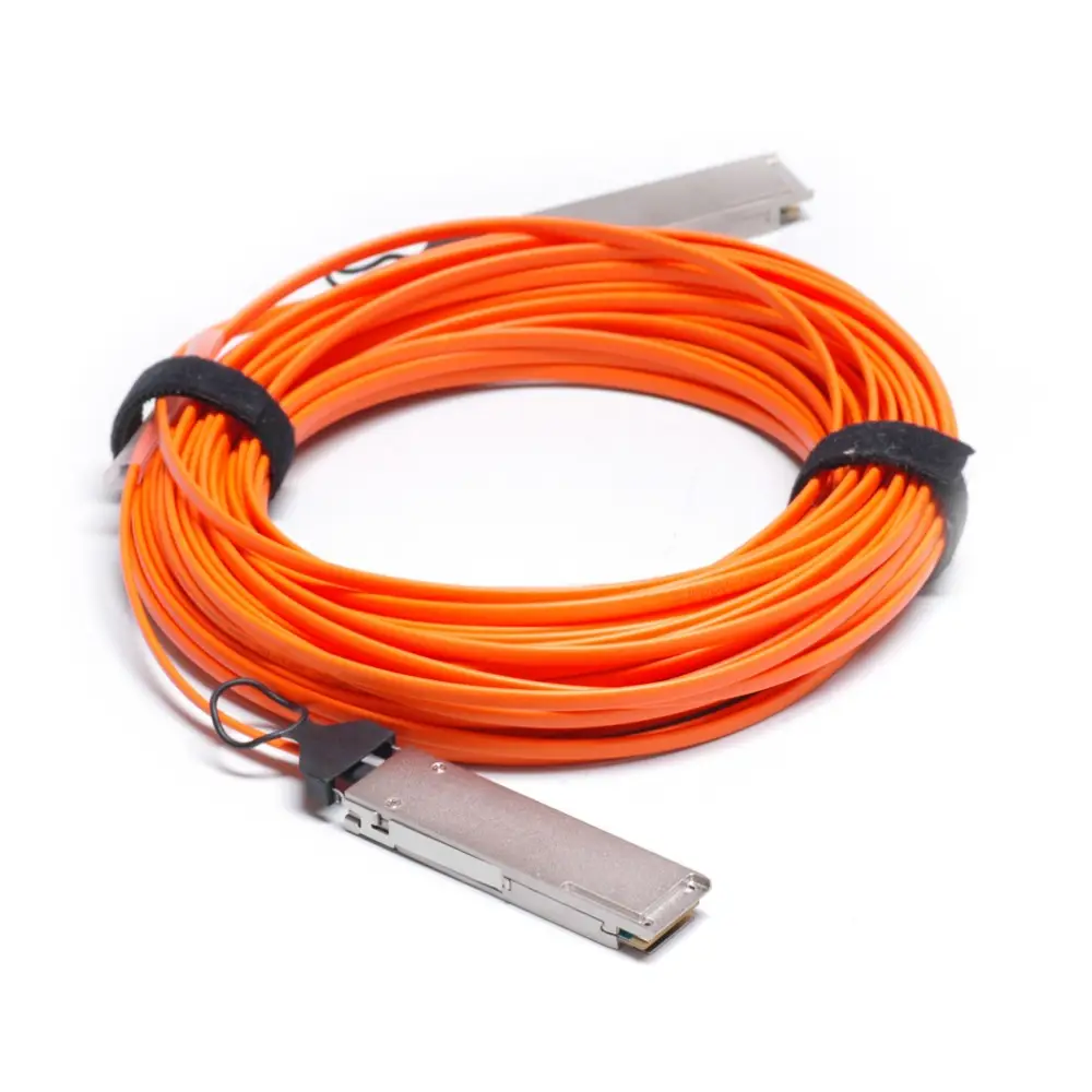 10m 100GBASE QSFP Cable de fibra óptica e InfiniBand QSFP+ - Imagen 1