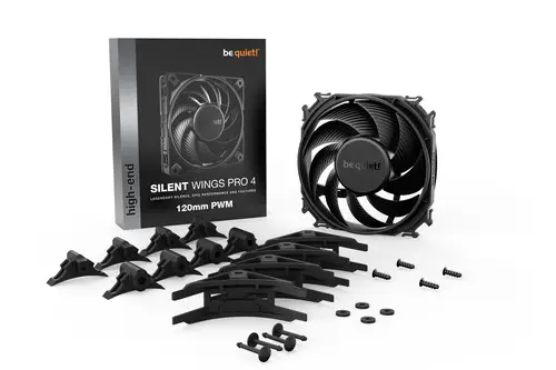 SILENT WINGS PRO 4 | 120mm PWM Carcasa del ordenador Ventilador 12 cm Negro 1 pieza(s) - Imagen 5