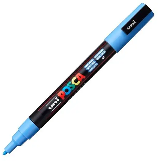 UNIBALL MARCADOR POSCA PC-3M PUNTA CÓNICA 0,9 - 1,3 MM AZUL CIELO
