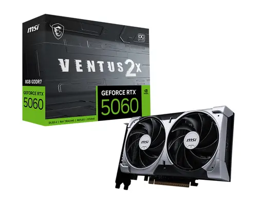 GeForce RTX 5060 8G VENTUS 2X OC NVIDIA 8 GB GDDR7 - Imagen 1